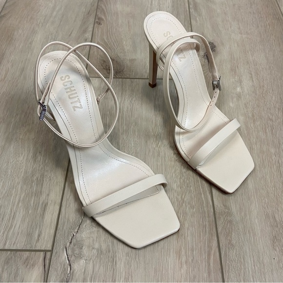 Schutz Shani Sandal in Eggshell Size 8.5 - Picture 3 of 12